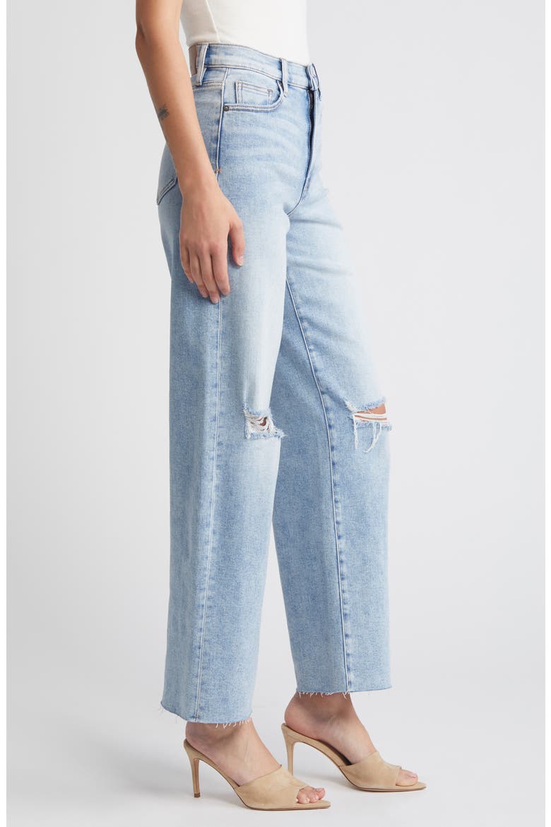 Ripped High Waist Dad Jeans, Alternate, color, LIGHT WASH