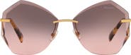 Miu Miu 60mm Gradient Polarized Irregular Sunglasses