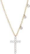 Meira T 14k Gold Diamond Cross Necklace