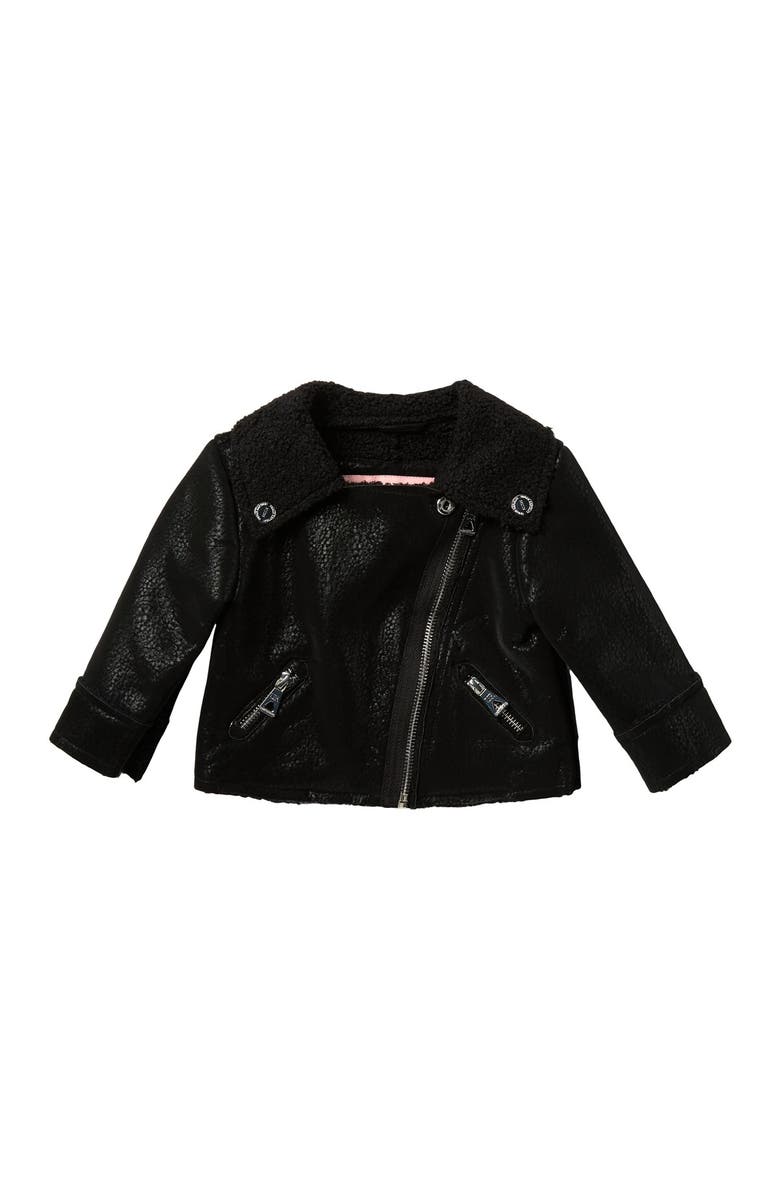 Urban Republic Faux Leather Fleece Lined Moto Jacket, Main, color,