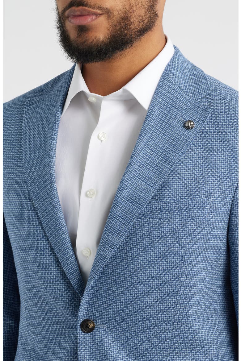 Midland Contemporary Fit Textured Light Blue Stretch Wool Sport Coat, Alternate, color, LIGHT BLUE