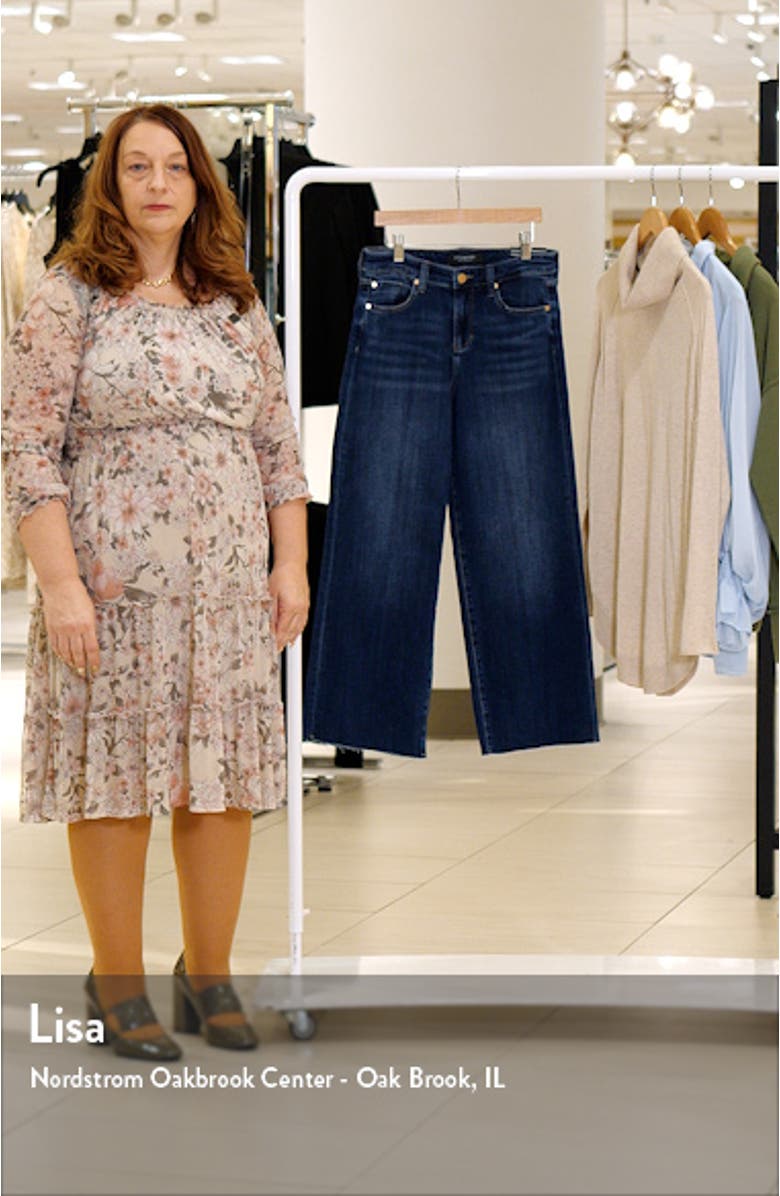 Stride Raw Hem High Waist Crop Wide Leg Jeans, sales video thumbnail