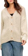 FLYING TOMATO Shimmer V-Neck Cardigan