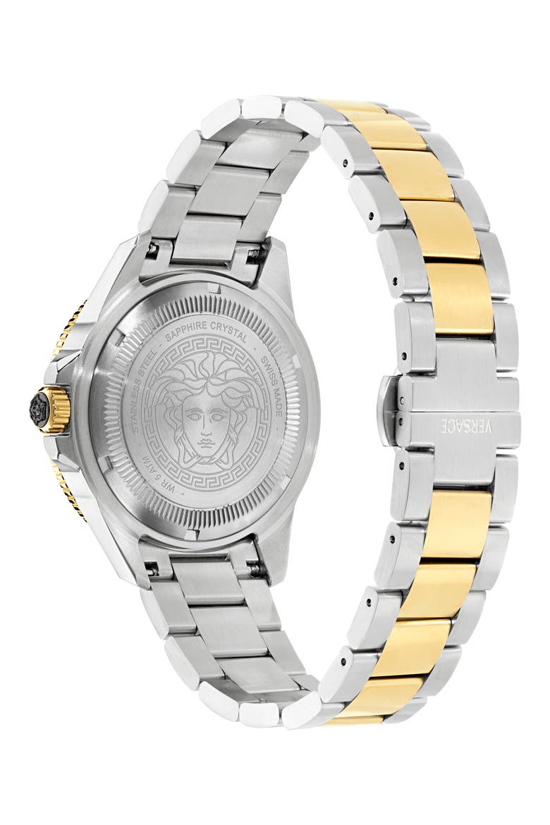Greca Force Two-Tone Bracelet Watch, 42mm, Alternate, color, TWO TONE
