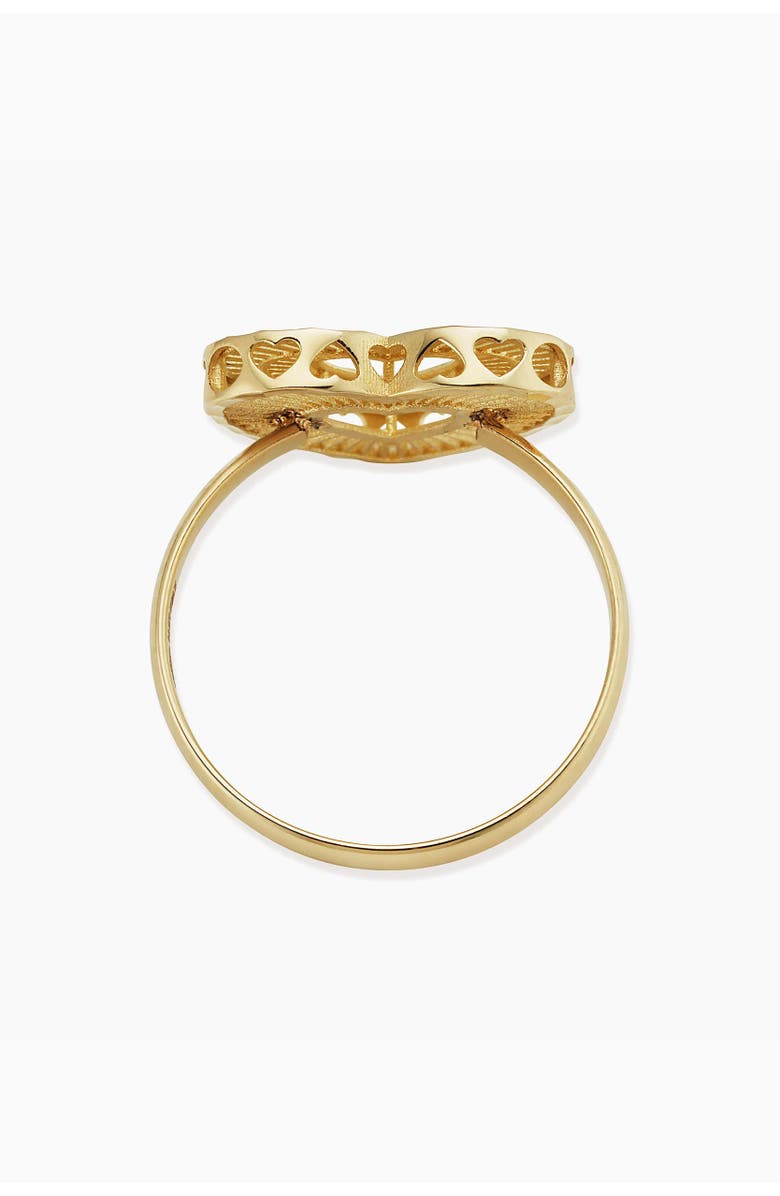 Oradina 14K Gold Icon Heart Ring, Alternate, color, Yellow Gold