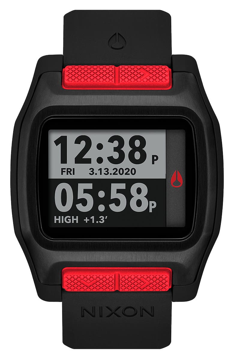 Nixon High Tide Digital Silicone Strap Watch, 44mm, Main, color,