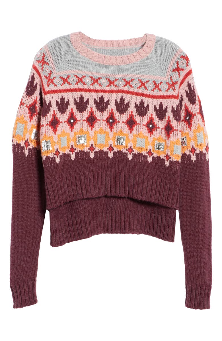 Cinq à Sept Gianni Fair Isle Sweater, Alternate, color, 