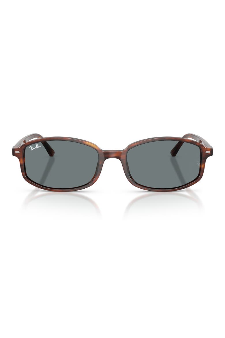 54mm Irregular Sunglasses, Main, color, STRIPED HAVANA / BLUE