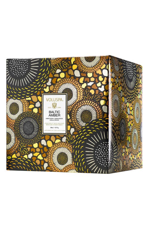 Voluspa Baltic Amber Three-wick Hearth Candle In Brown