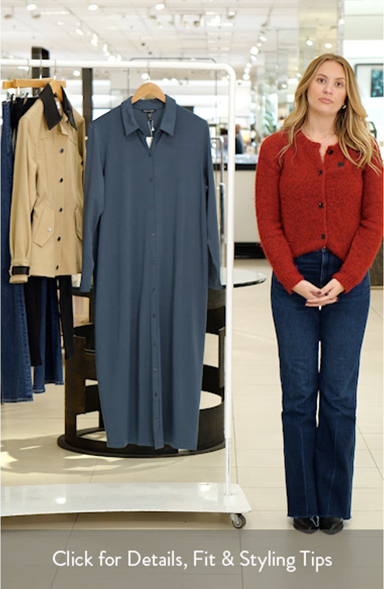 Long Sleeve Oval Jersey Shirtdress, sales video thumbnail