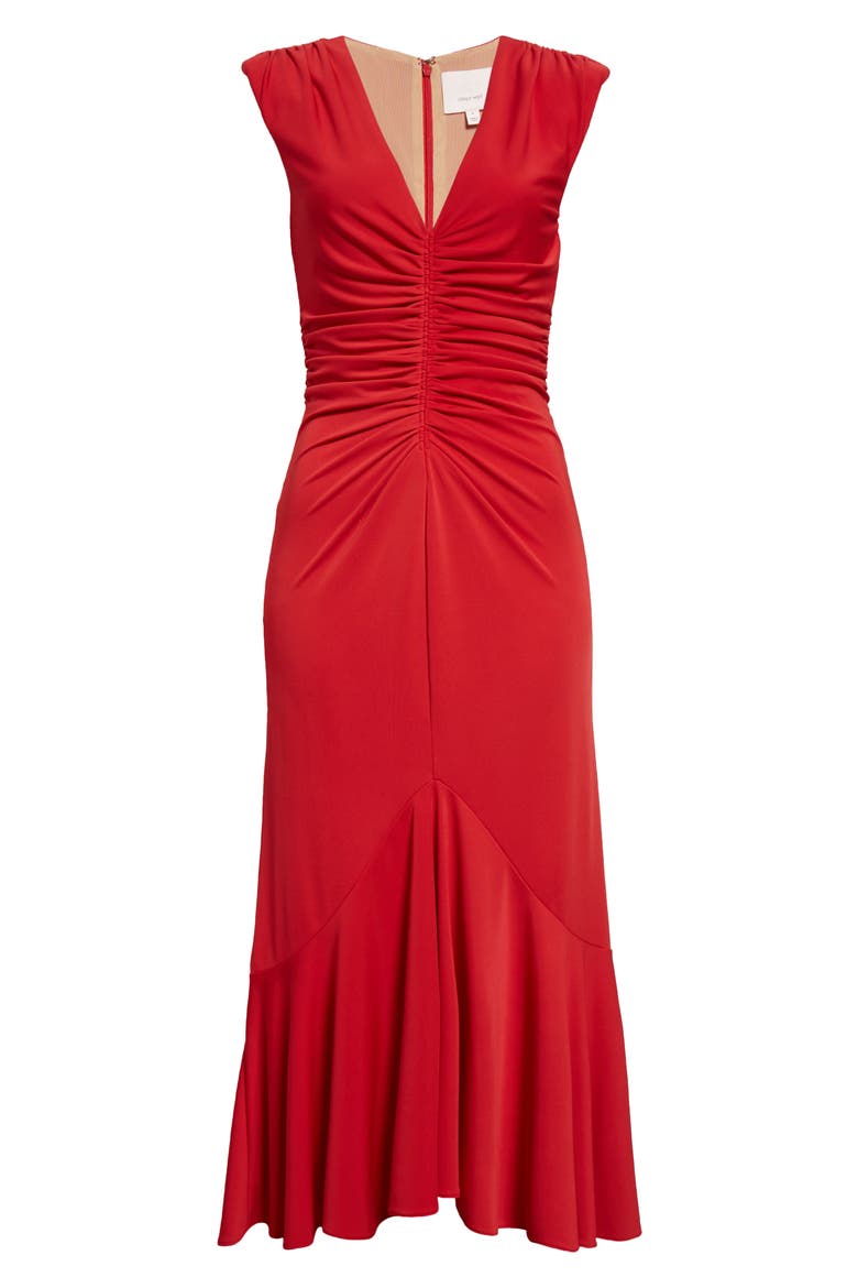 Dianne Cap Sleeve Dress, Alternate, color, CANDY APPLE