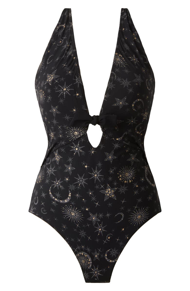 Magicsuit<sup>®</sup> Lucky Stars Halle One-Piece Swimsuit, Alternate, color, Black/ Gold