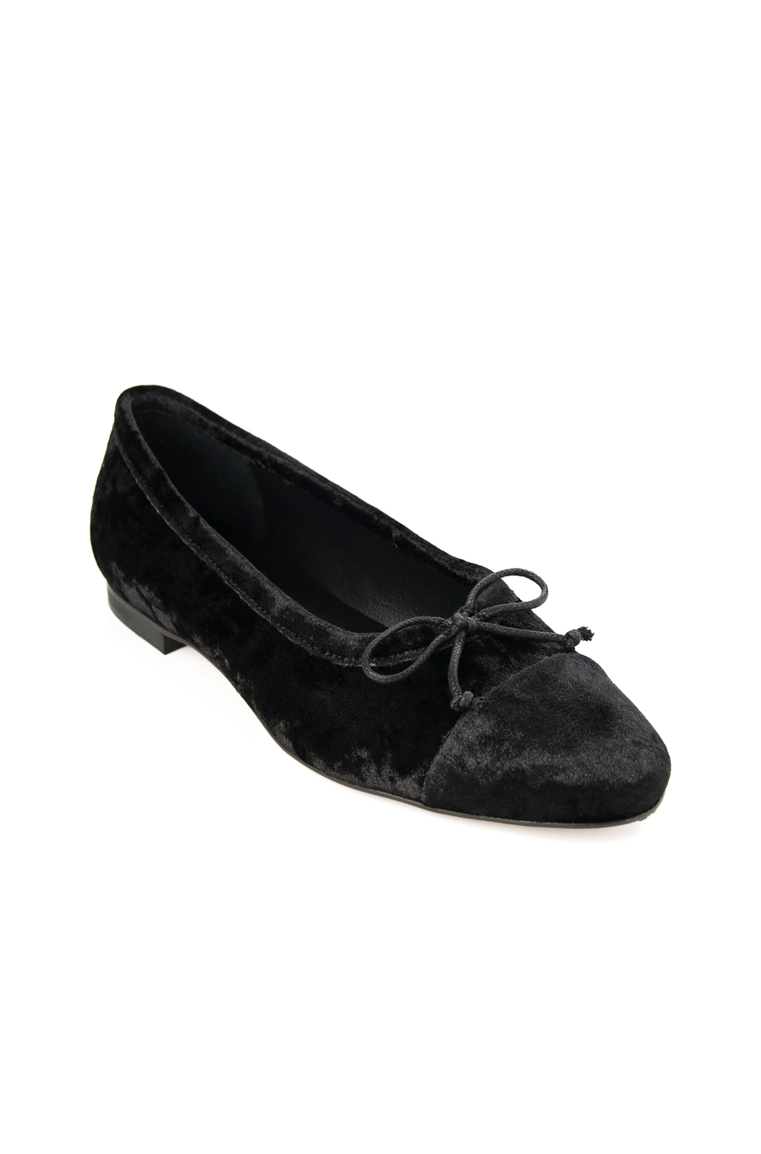 Amelie Leather Ballet Flat, Main, color, Velvet