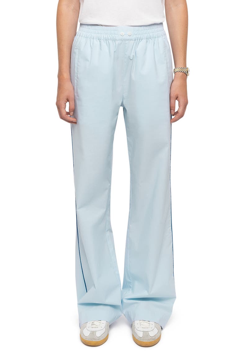 Poma Cotton Wide Leg Pants, Main, color, BLEU OXFORD