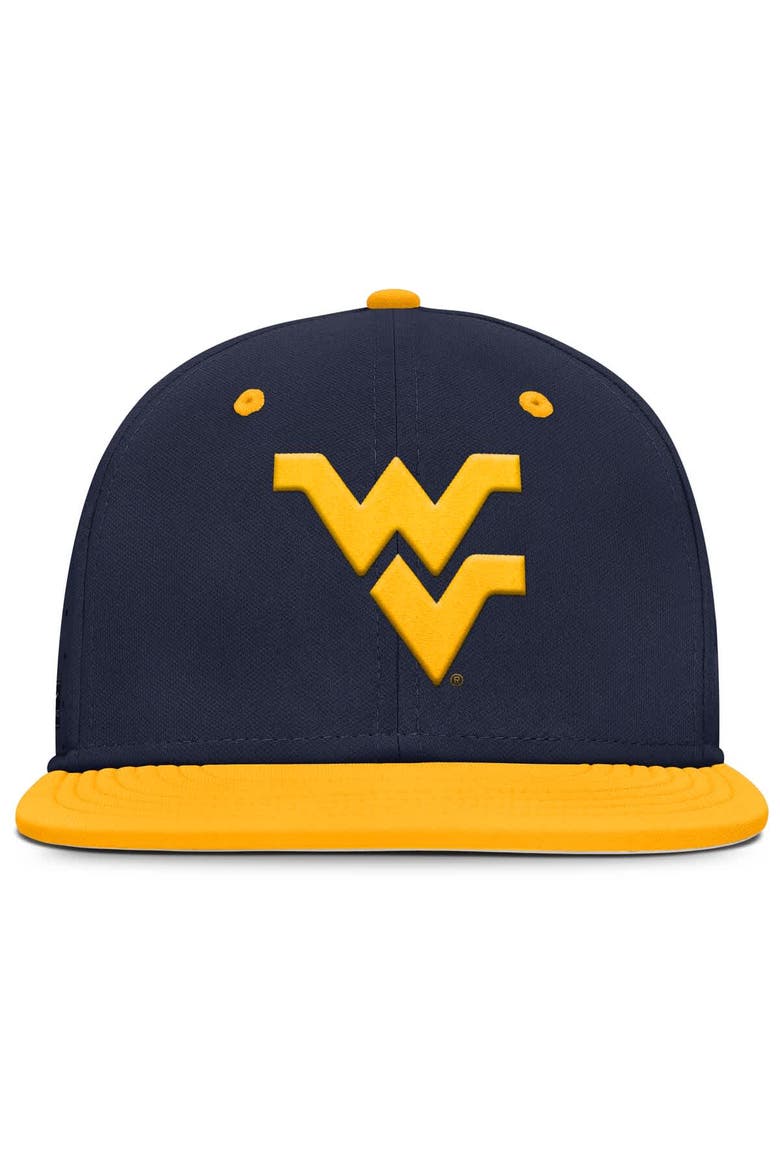 Men's Nike Navy West Virginia Mountaineers On-Field Dugout True Performance Fitted Hat, Alternate, color, Navy