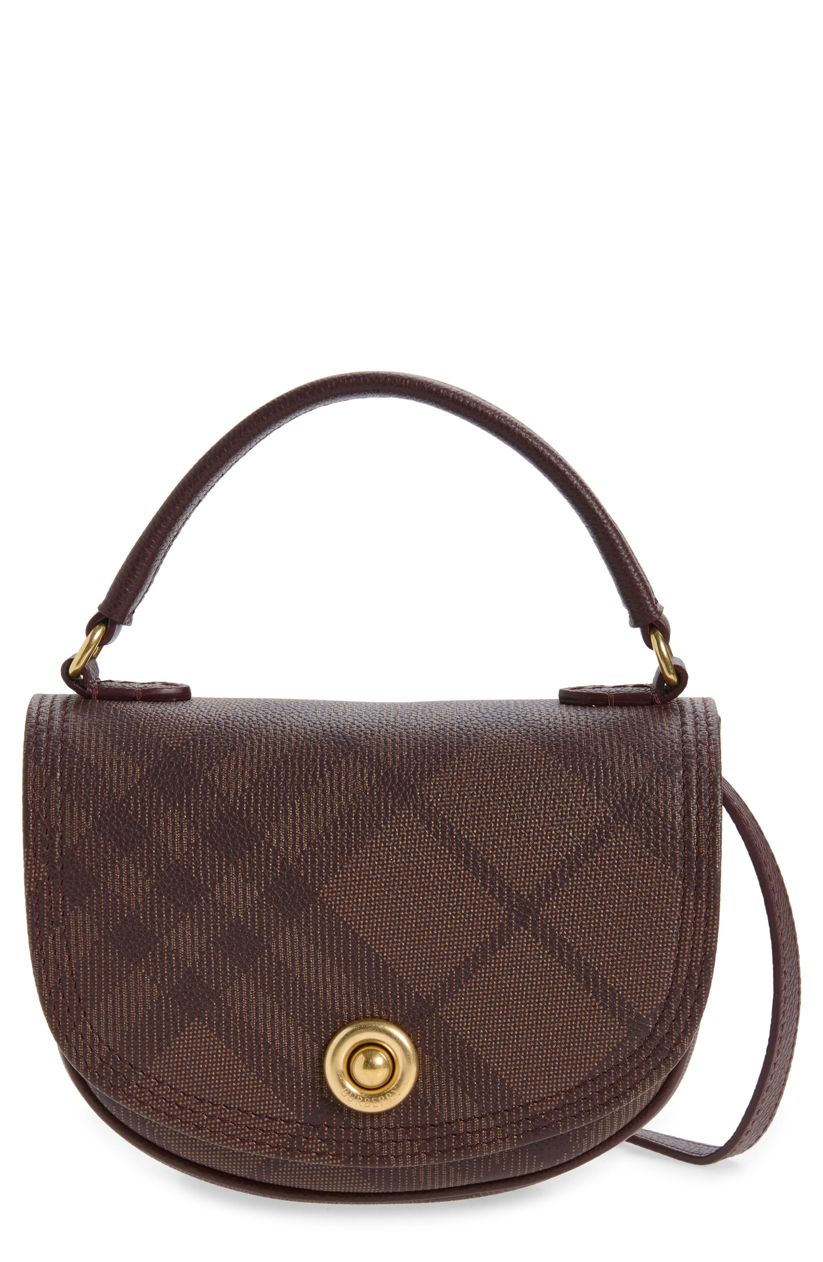 Highlands Coated Canvas Top Handle Bag, Main, color, VINEYARD RED