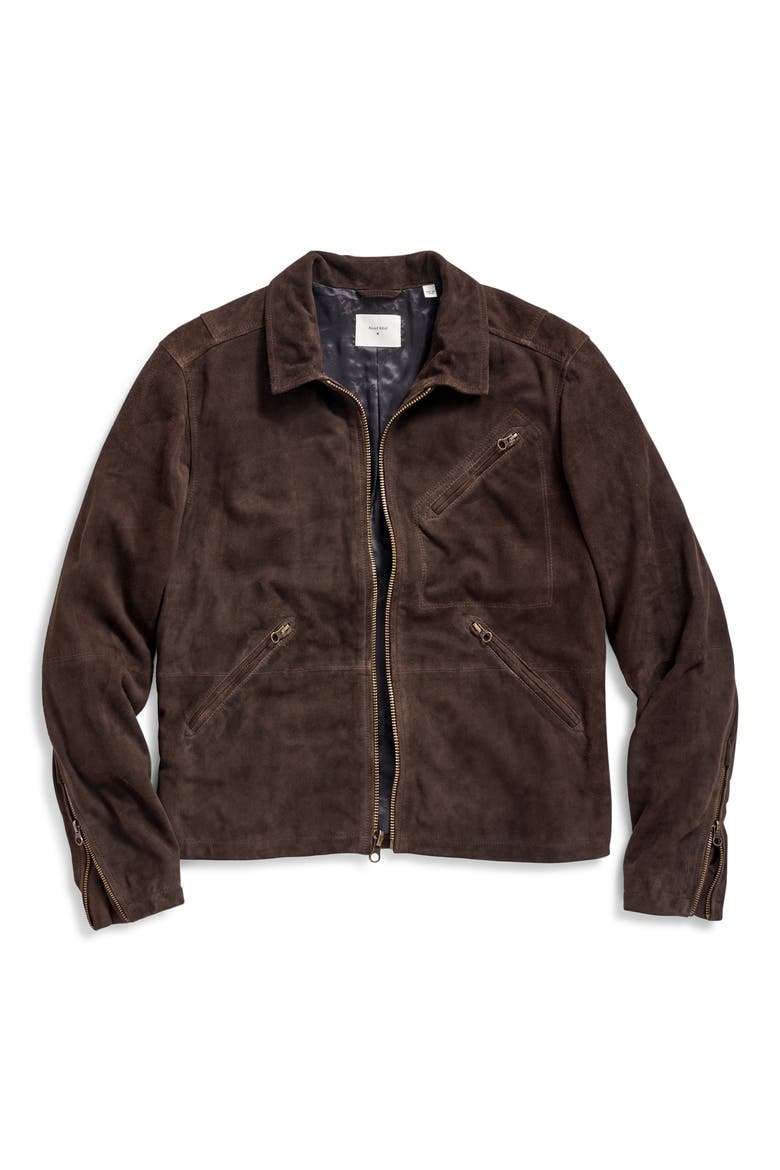 Blake Suede Jacket, Main, color, CHOCOLATE