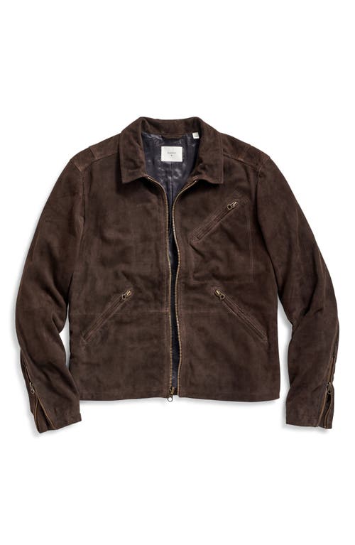 Billy Reid Blake Suede Jacket in Chocolate 