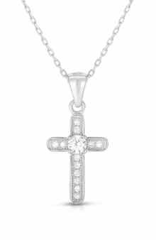 SPHERA MILANO 14K Gold Plated Cross Pendant Necklace
