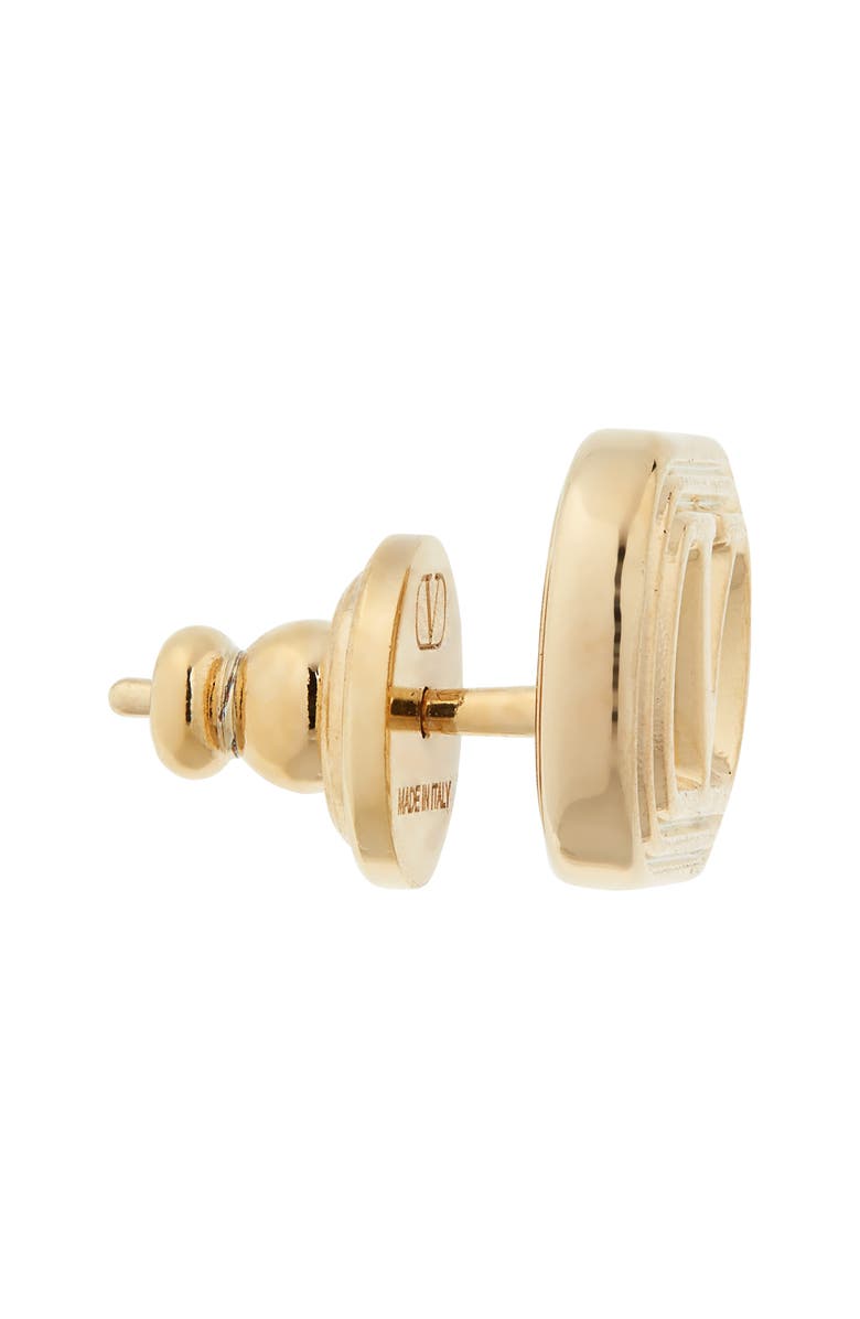 Valentino Garavani VLOGO Ovalette Stud Earrings, Alternate, color, Oro