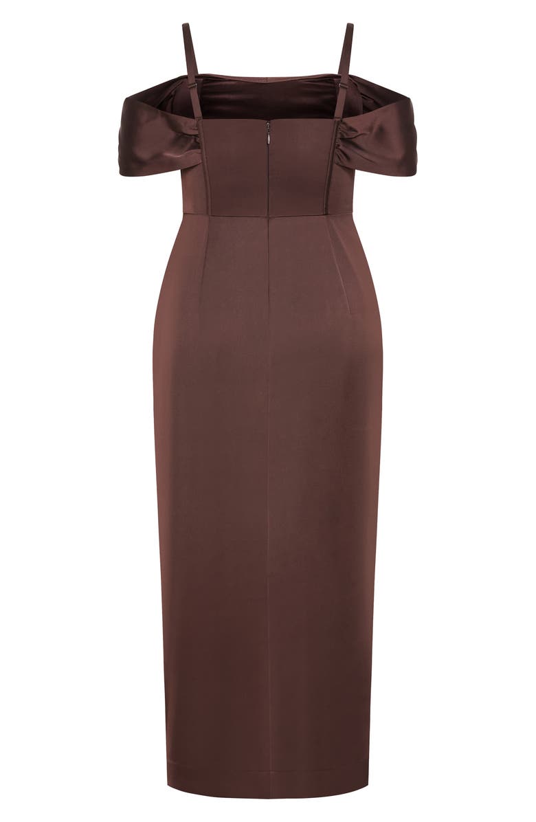 City Chic Forbidden Love Off the Shoulder Maxi Dress, Alternate, color,