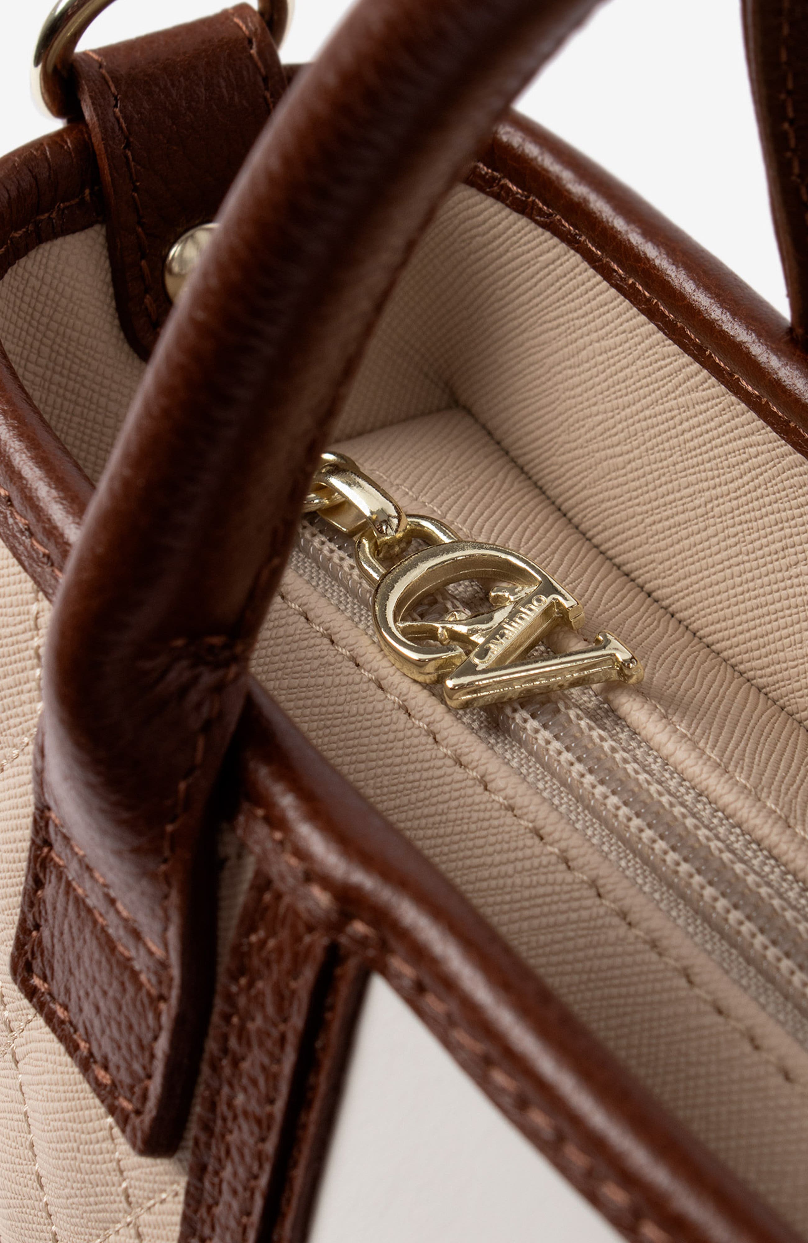 Sublime 243 Mini Handbag, Alternate, color, Camel Brown / Beige / White