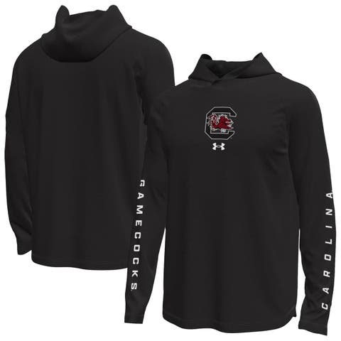 Men's Under Armour  Black South Carolina Gamecocks Tech Stretch Long-Sleeve Hooded T-Shirt