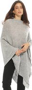 Monticelli Cashmere Pure Cashmere Textured Knit Poncho