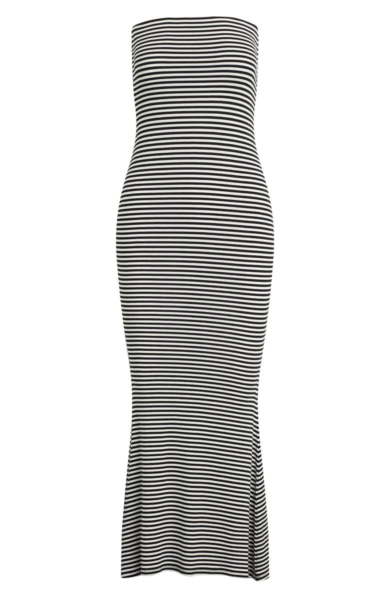 Favorite Daughter The Clean Slate Stripe Strapless Maxi Dress, Alternate, color, Black/ White Stripe