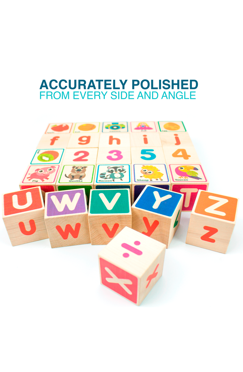 Quokka Wooden Alphabet Blocks & Puzzle Board Set, Alternate, color, Cartoonish