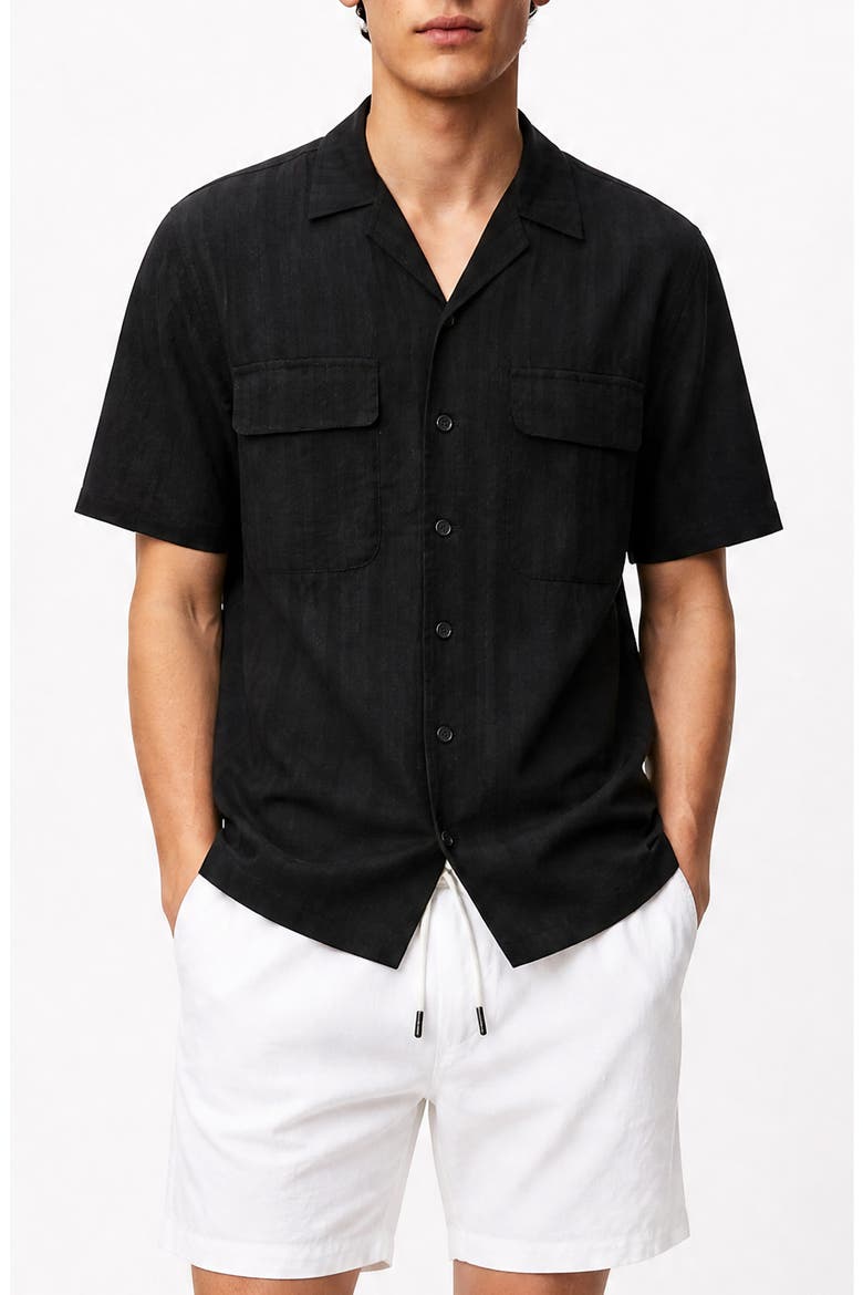 Utility Camp Shirt, Main, color, BLACK
