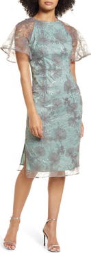 JS Collections Remy Flutter Sleeve Cocktail Dress