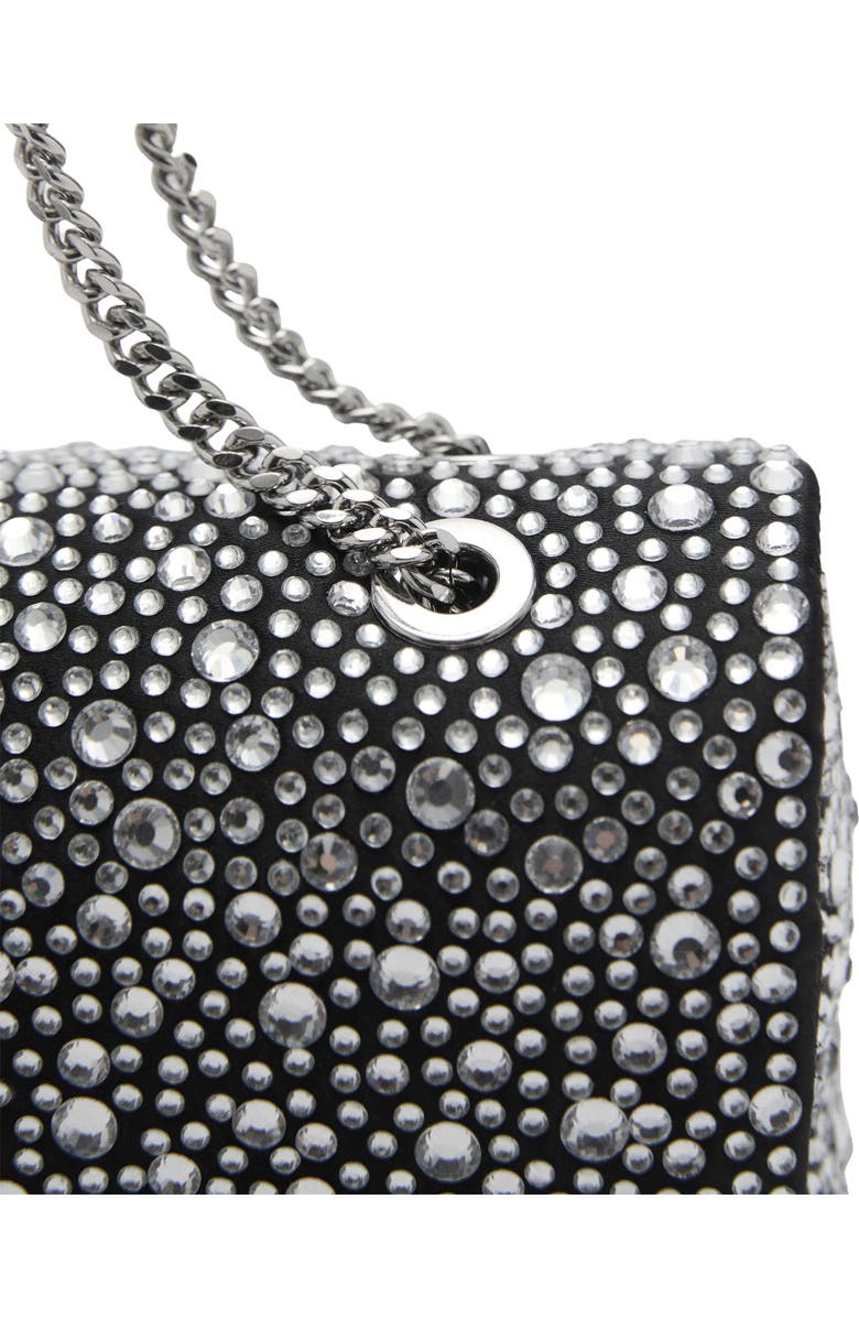 MANGO Crystal Embellished Shoulder Bag, Alternate, color, Black
