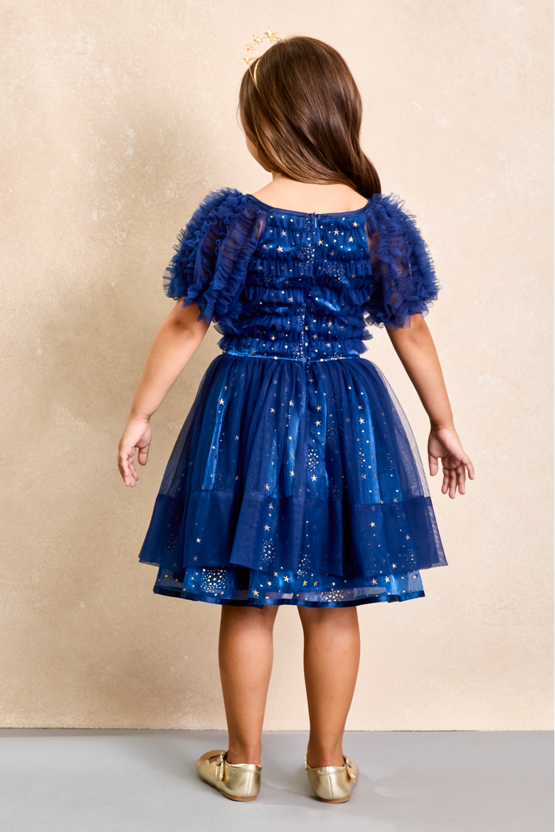 Celestial Dress for Girls, Alternate, color, Navy
