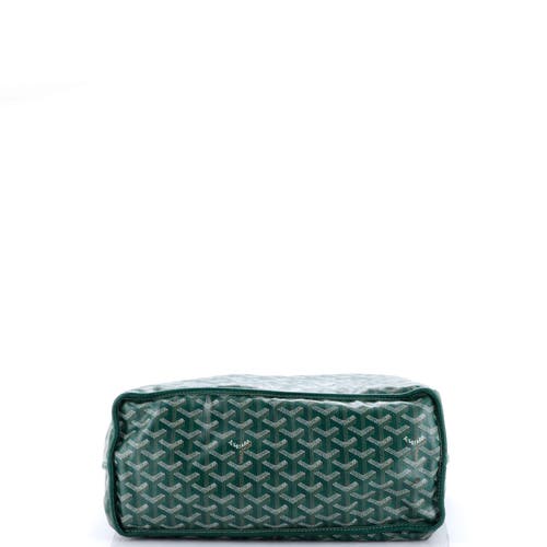 Pre-owned Goyard  Goyard Anjou Reversible Tote Coated Canvas Pm In Green
