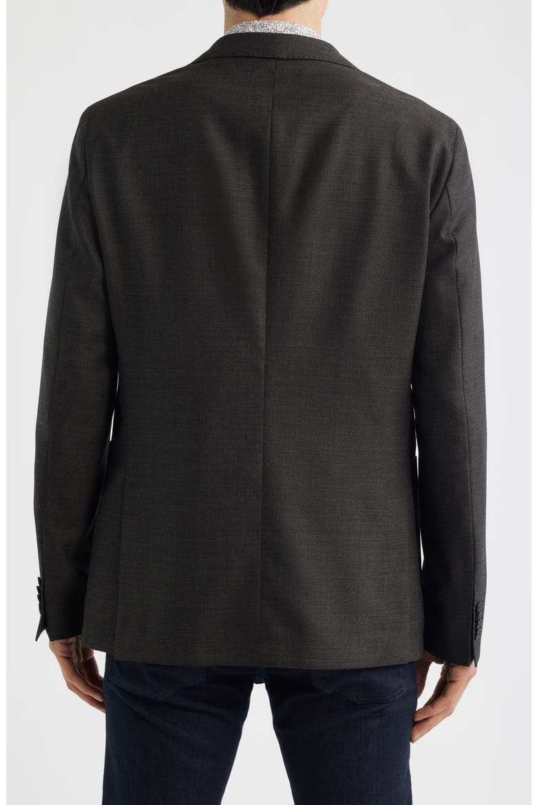Hanry Slim Fit Brown Slub Virgin Wool Sport Coat, Alternate, color, DARK BROWN