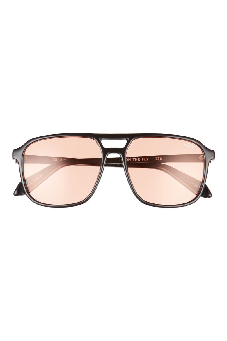Australia On the Fly 48mm Aviator Sunglasses, Main, color, BLACK / ORANGE