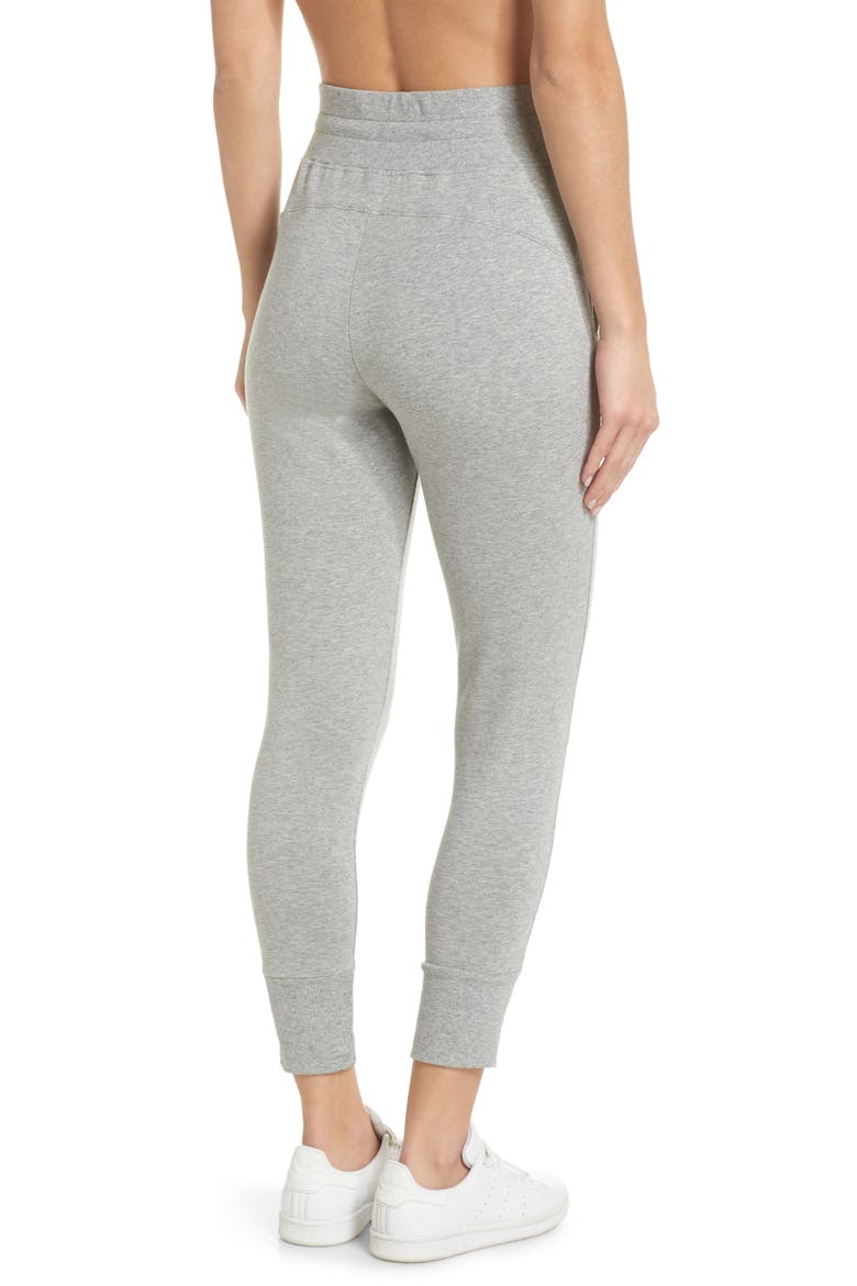 Repeat High Waist Crop Jogger Pants, Alternate, color, GREY QUIET HEATHER
