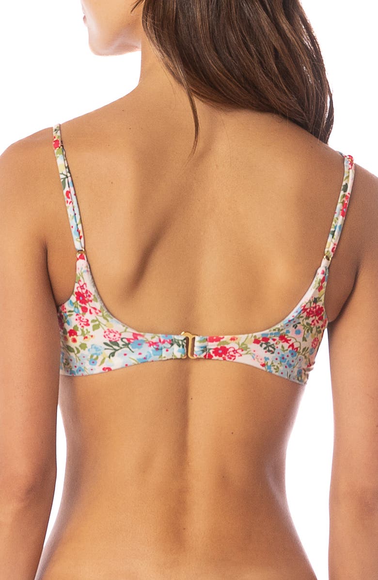 Maaji Love in Bloom Liberties Reversible Bikini Top, Alternate, color, Open White