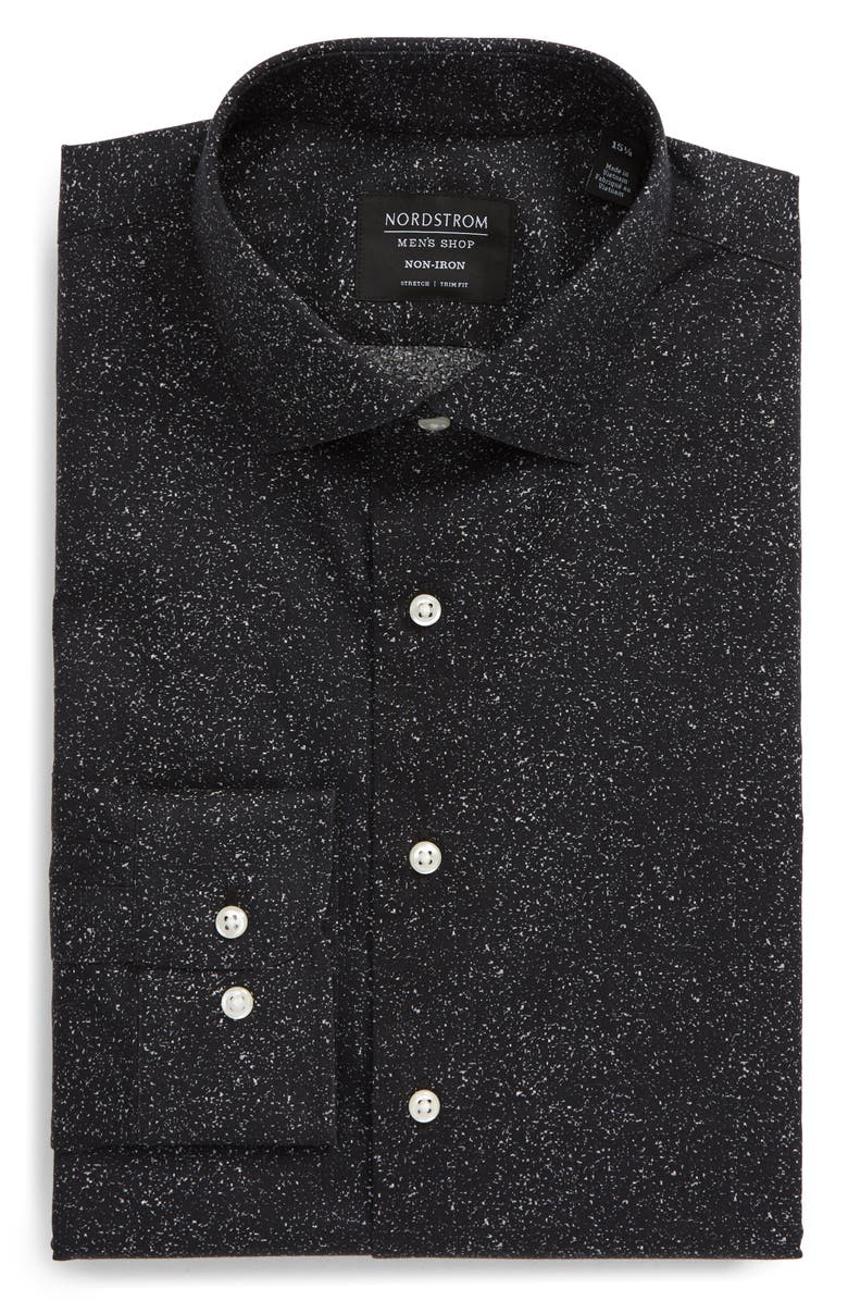 NORDSTROM MEN'S SHOP Trim Fit Non-Iron Dress Shirt, Alternate, color, 