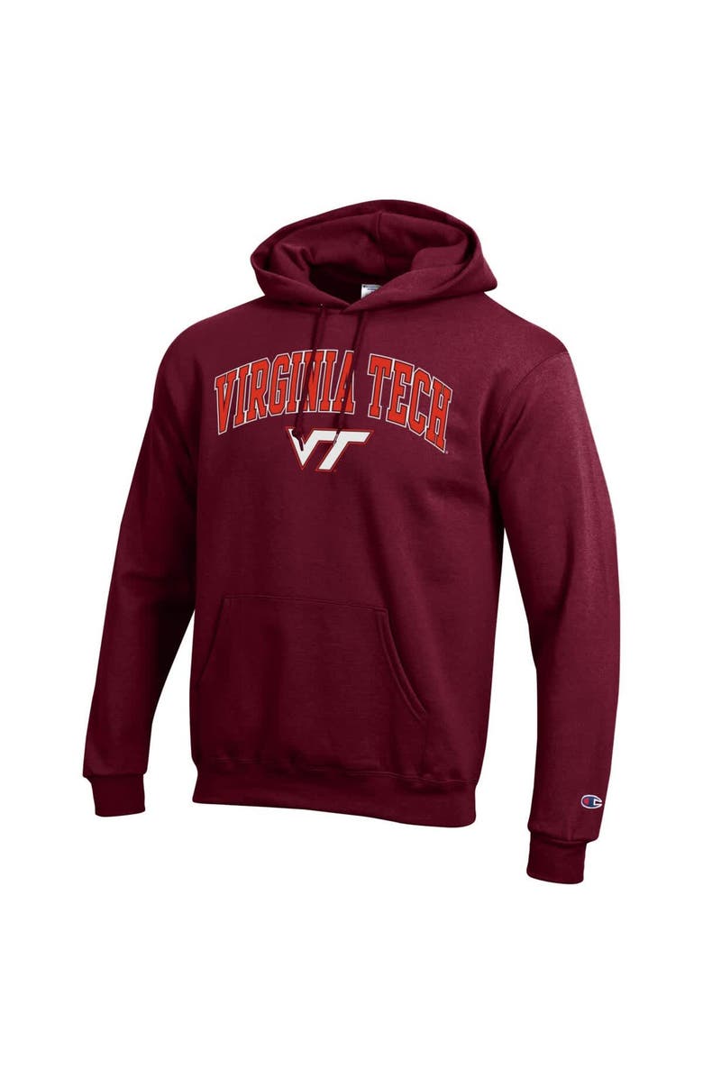 Champion Men's Champion  Maroon Virginia Tech Hokies Arched Logo Fleece Pullover Hoodie, Alternate, color, Maroon