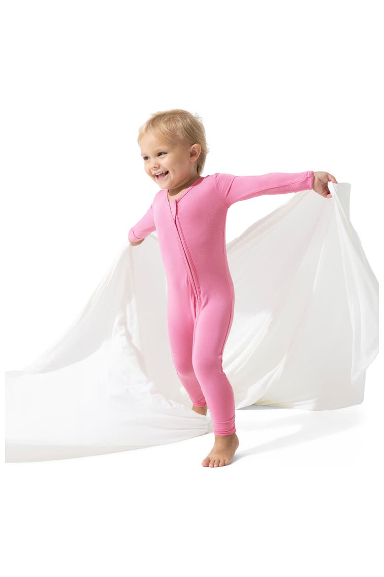Solid Convertible Footie, Alternate, color, Bubblegum Pink
