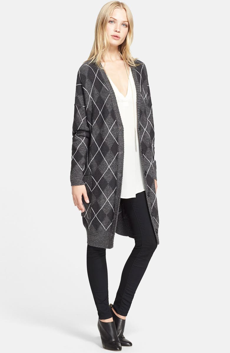Haute Hippie Oversize Argyle Cardigan, Alternate, color, 