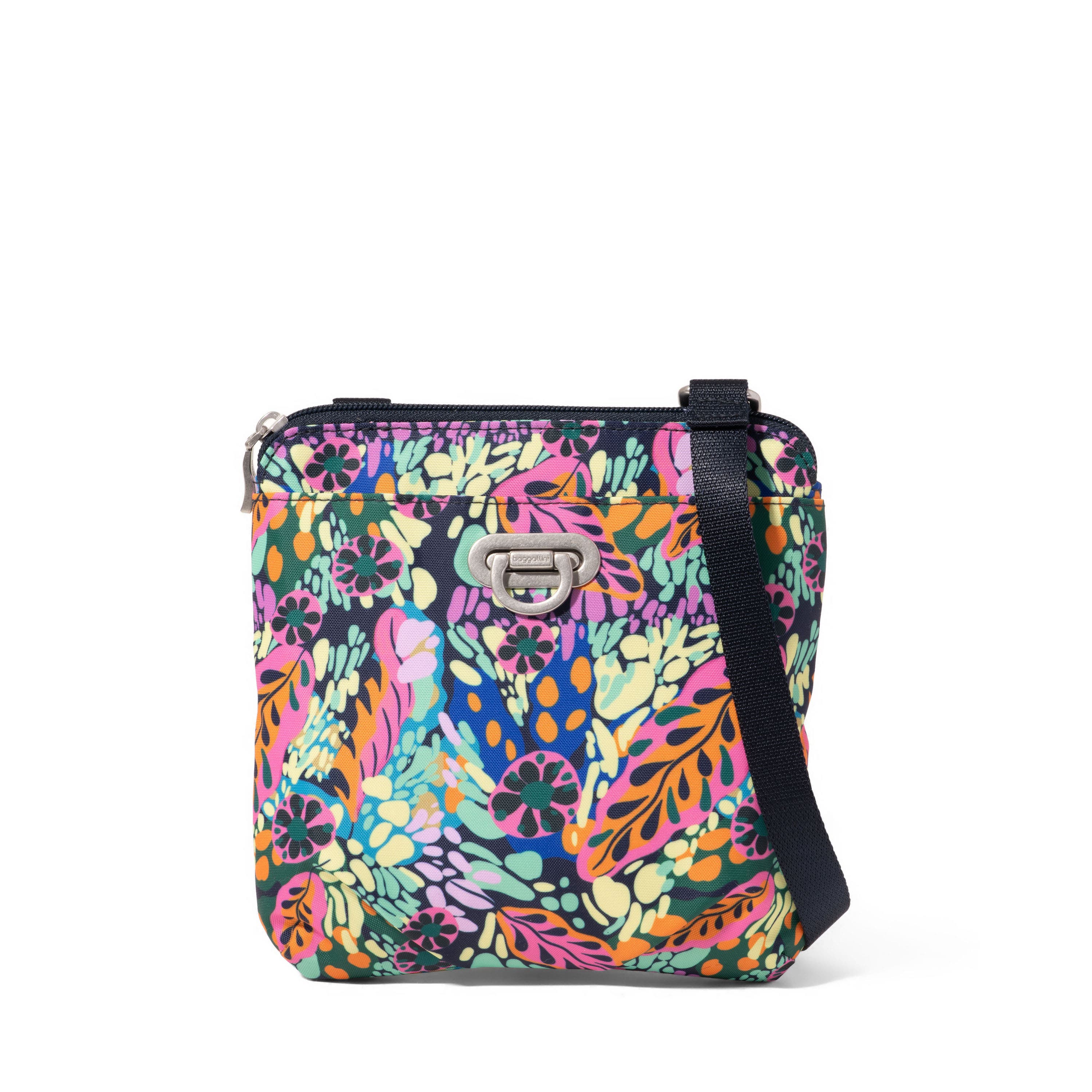 BAGGALLINI Coastal Flip Lock Mini Crossbody, Main, color, Paradise Print