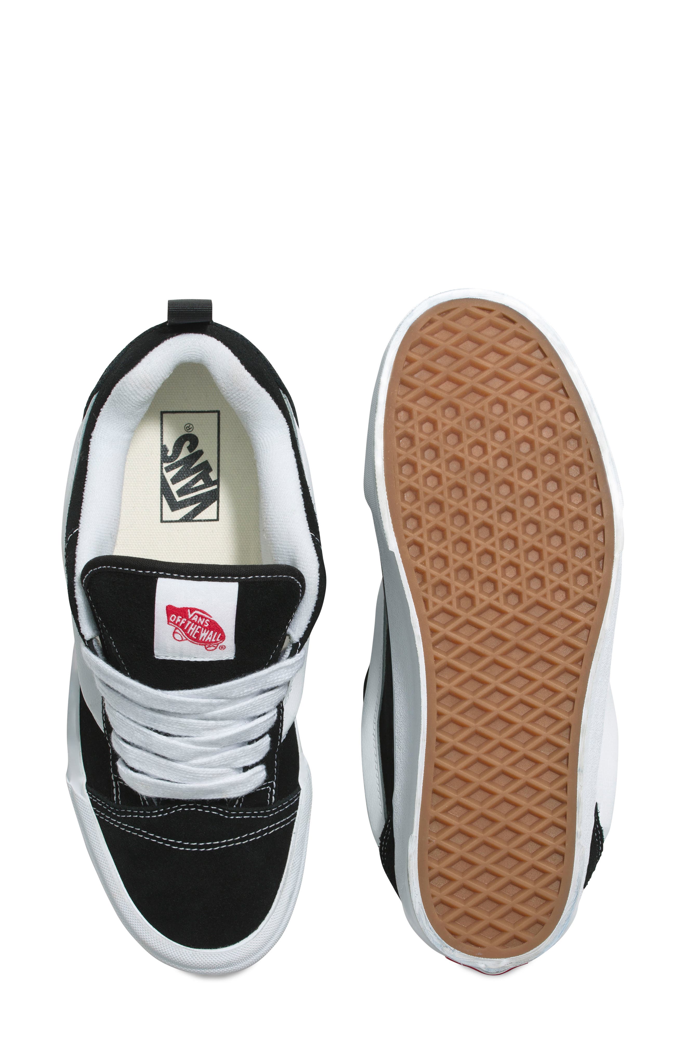 Vans Knu Skool Stack Sneaker, Alternate, color, Black/True White