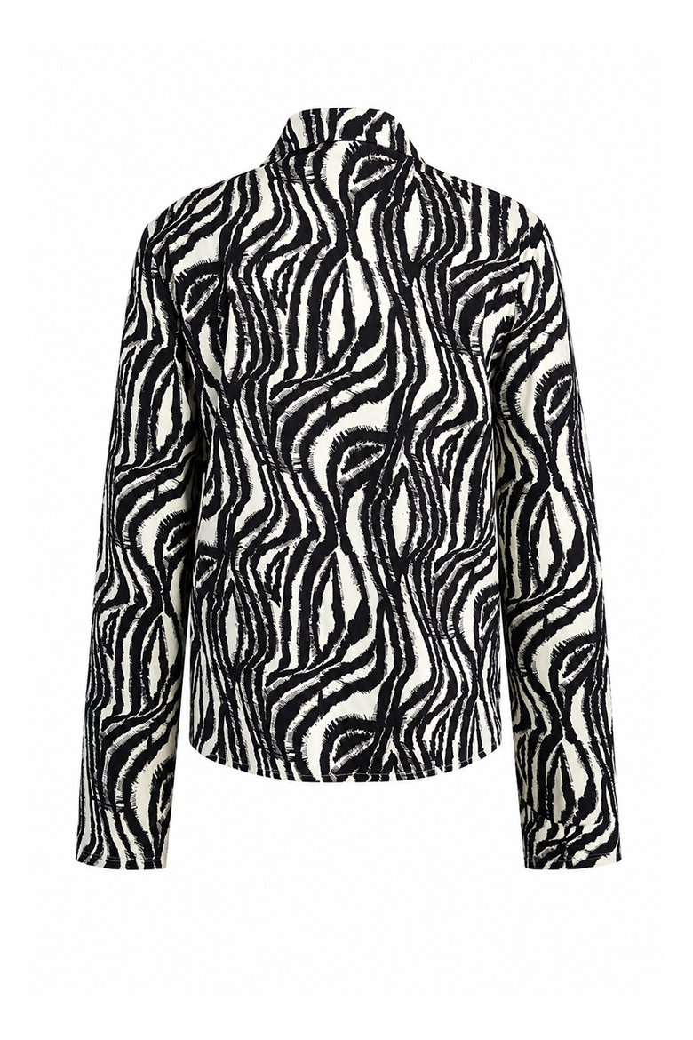 Adelaide Zebra Print Long Sleeve Shirt, Alternate, color, MULTI COLOR