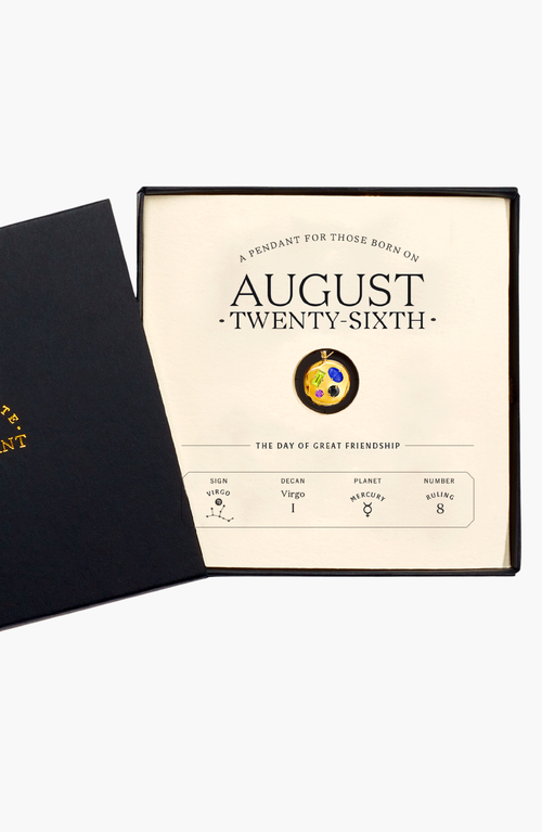 Birthdate Co. The August Birthdate Gold Pendant In August 26th - Gold