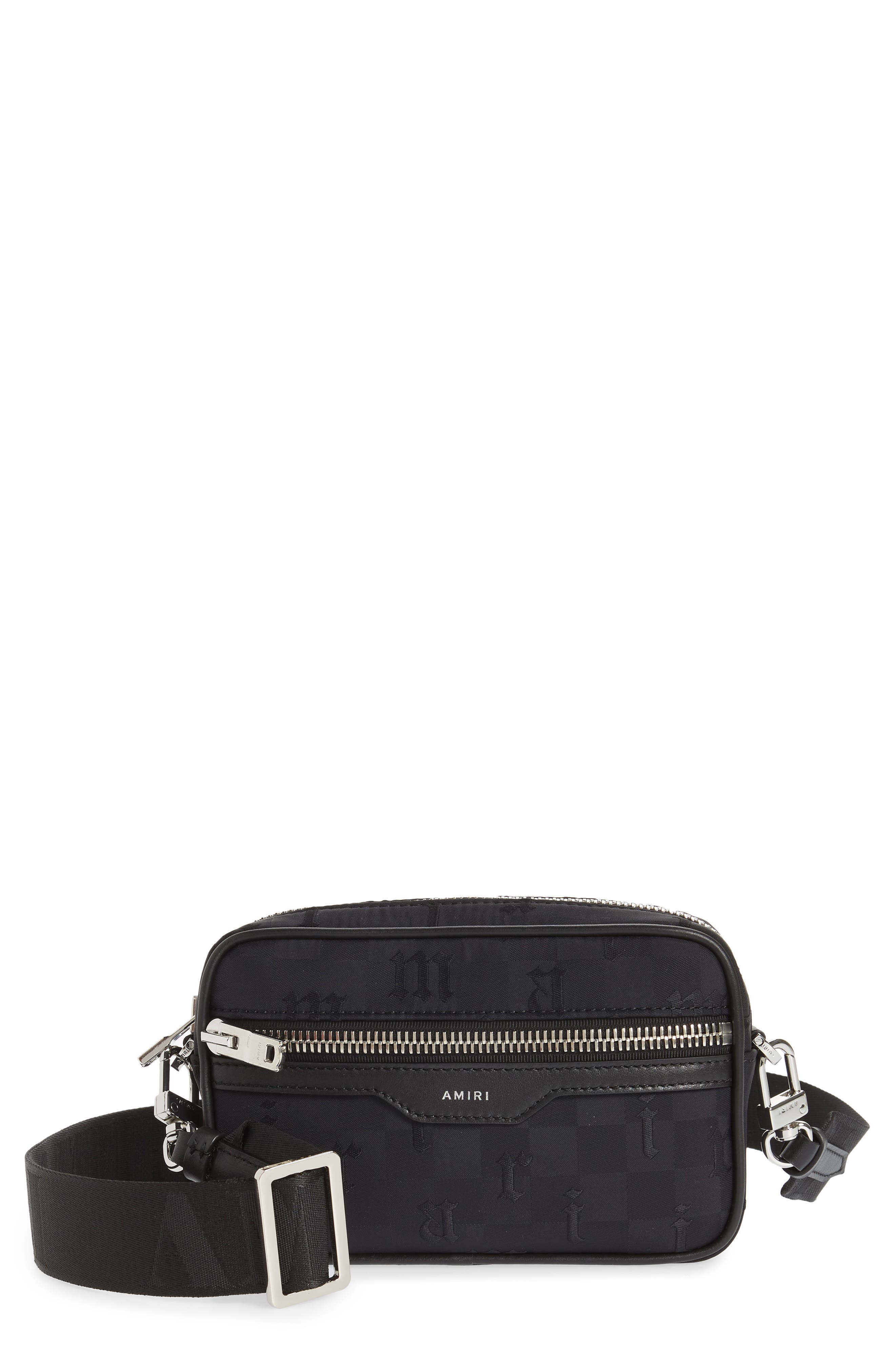 AMIRI Nylon Jacquard Camera Bag, Main, color, 