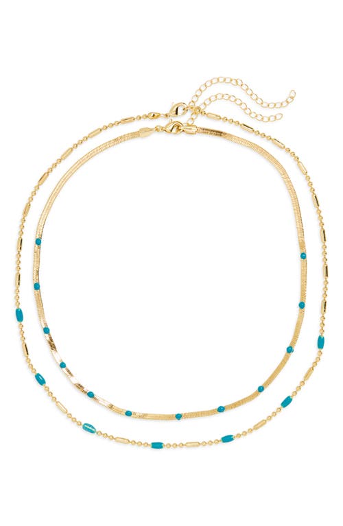 Leith 2-pack Assorted Enamel & Chain Necklaces In Multi