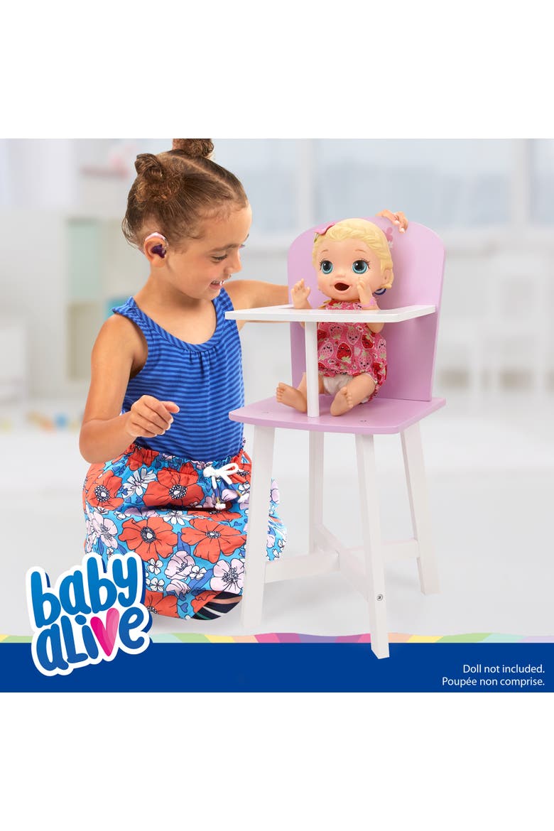 Baby Alive Wooden Doll High Chair, Alternate, color, Multicolored
